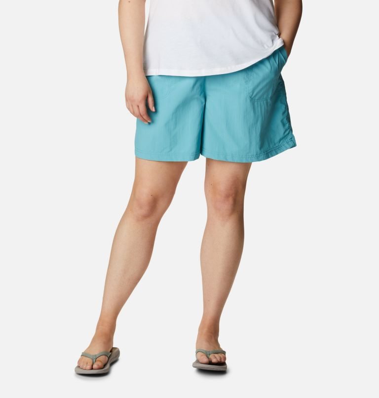 Women\'s Columbia Sandy River Shorts Turquoise | Plus Size CA-P50C4